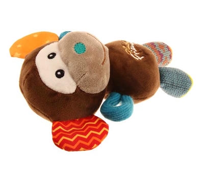 Gigwi Plush Friendz اسباب بازی سگ مخمل دار میمون با صدا