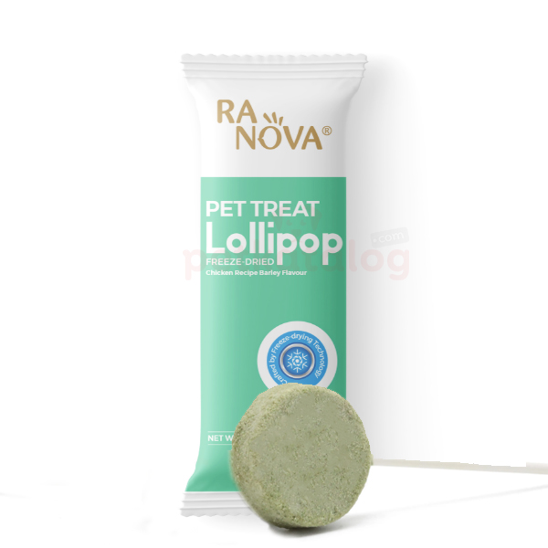 Ranova Tavuklu ve  Arpa Otlu Malt İçerikli Kurutulmuş Lolipop Kedi Ödülü