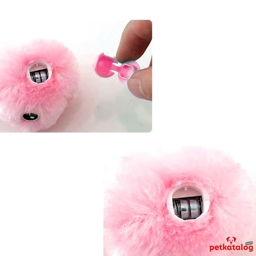 Demirhan Chirping Ball 3 Farklı Seste Peluş Kedi Topu Oyuncağı 5 cm