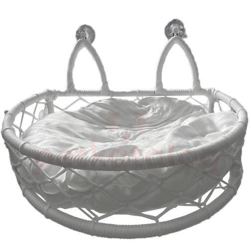 Teng Vantuzlu Cam Yatağı Yarım Daire - 4 Vantuzlu 55x41cm (Beyaz)