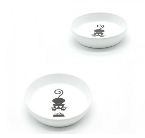 Ally Paws Desenli Seramik Kedi Mama Kabı 250ml