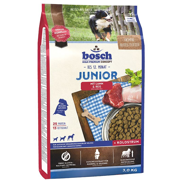 Bosch Puppy Lamb Kuzulu Glutensiz Yavru Köpek Maması 3 KG