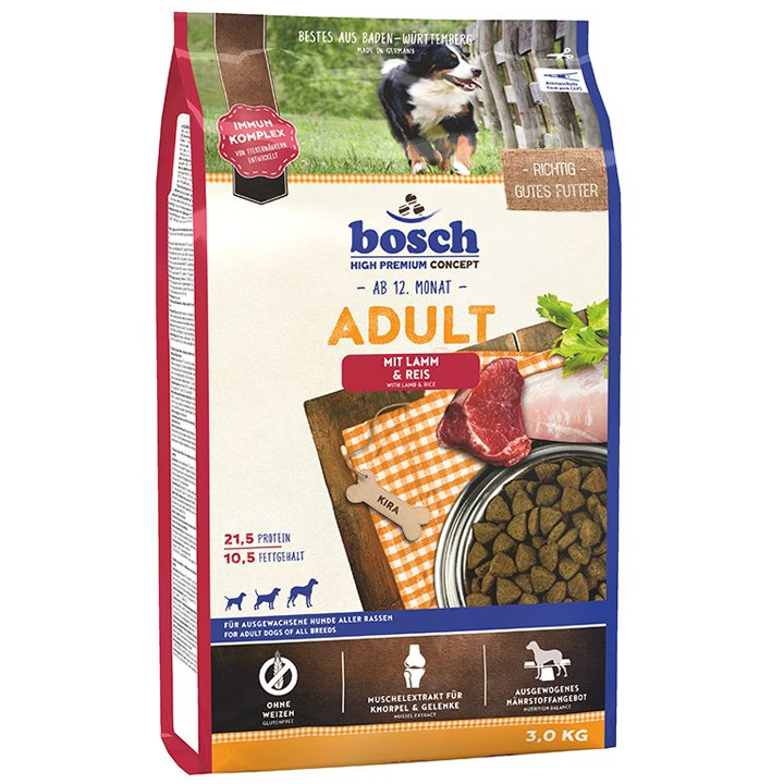 Bosch Lamb&Rice Kuzulu&Pirinçli Glutensiz Yetişkin Köpek Maması 3 KG