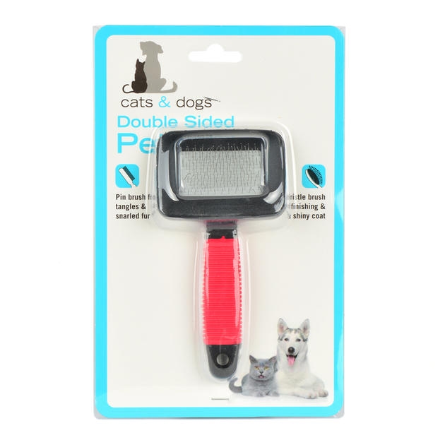 Flip Pet İnce Uclu Kedi Köpek Tarağı Kırmızı Small