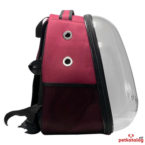 Teng Jumbo Astronot Kedi ve Köpek Çantası Bordo (47 x 37 x 33 cm)