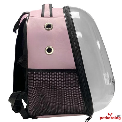 Teng Jumbo Astronot Kedi ve Köpek Çantası Pembe (47 x 37 x 33 cm)
