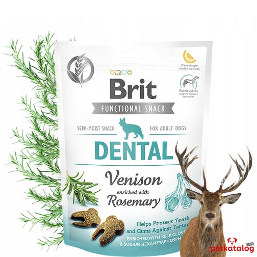 Brit Care Dental Biberiye و تشویقی سگ آهو برای سلامت دندان 150gr