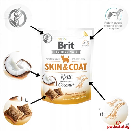 Brit Care Skin&Coat Karidesli ve Hindistan Cevizli Köpek Ödülü 150gr