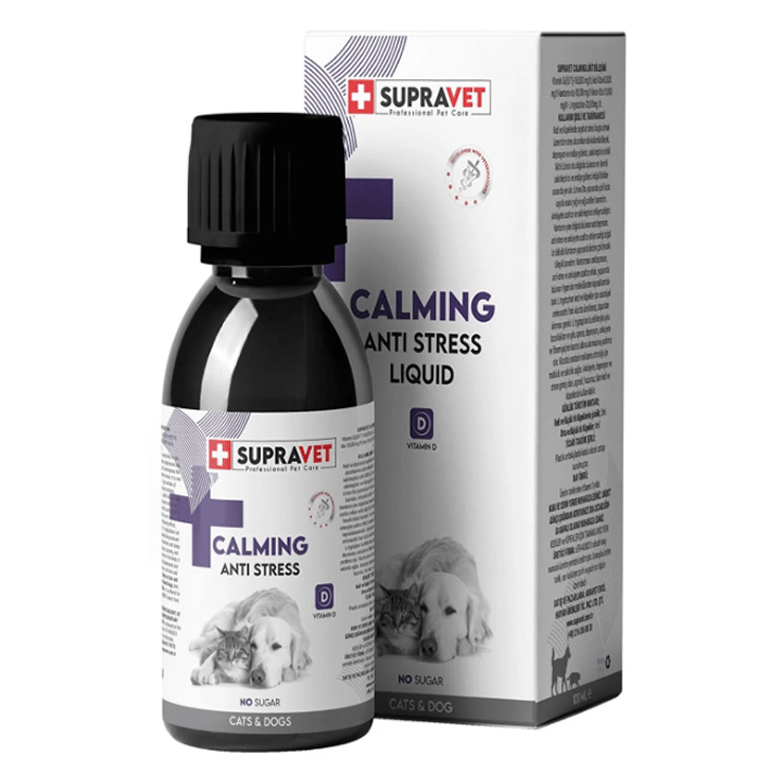 Supravet Calming Anti Stress Kedi ve Köpekler için Sıvı Sakinleştirici Damla 100 ml