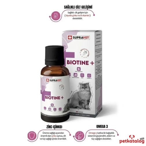 Supravet Biotine Cat Extra Deri Ve Tüy Sağlığı Damlası 100 Ml