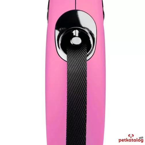 Flexi New Classic Şerit Otomatik Gezdirme Tasması Pembe [Medium] 5m