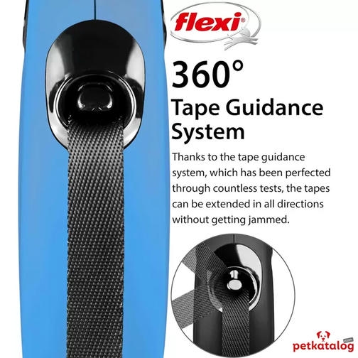 Flexi New Classic نواری اتوماتیک افسار آبی [XSmall] 3m