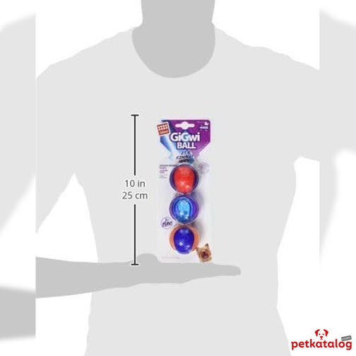 Gigwi Ball Sesli Sert Top Köpek Oyuncağı [Small] 4cm (3'lü Paket)