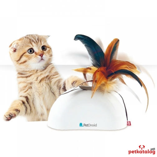 Gigwi Pet Droid اسباب بازی گربه خز طبیعی با سنسور تشخیص حرکت 10x16x12cm
