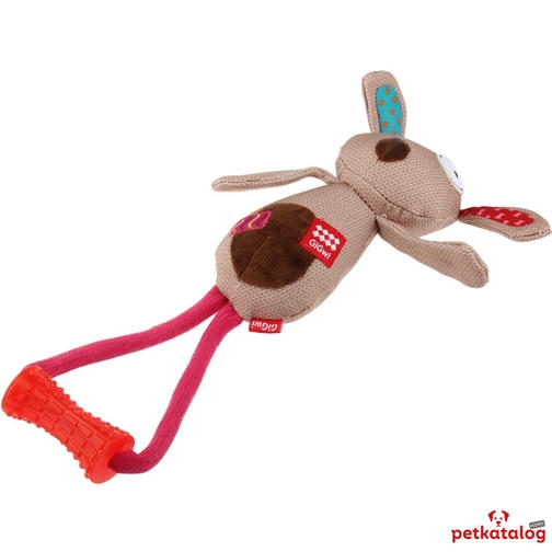 Gigwi Plush Friendz اسباب بازی مخمل خواب دار سگ با دندانه و صدا