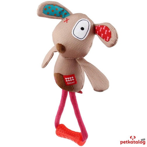 Gigwi Plush Friendz اسباب بازی مخمل خواب دار سگ با دندانه و صدا