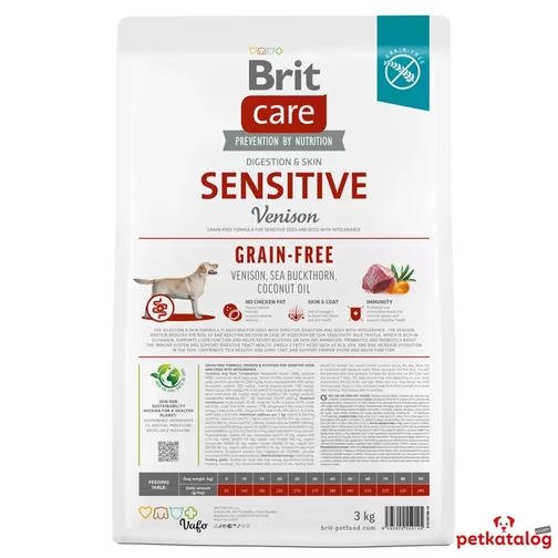 Brit Care Grain-Free Sensitive Geyikli Hassas Yetişkin 3 Kg Köpek Maması