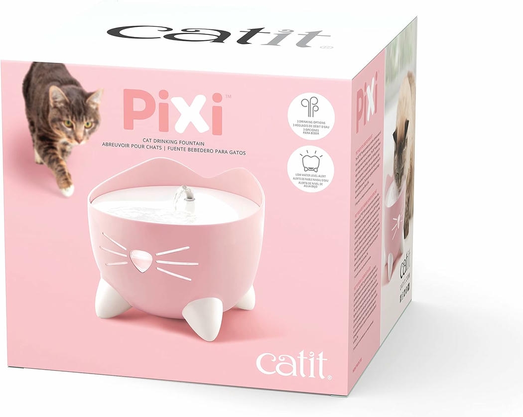 Catit Pixi Fountain Kediler İçin Otomatik Su Kabı 2000ml (Pembe)