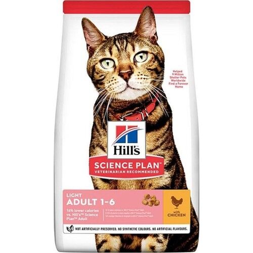 Hill's Light Tavuk Etli Düşük Kalorili Yetişkin Kedi Maması 3KG