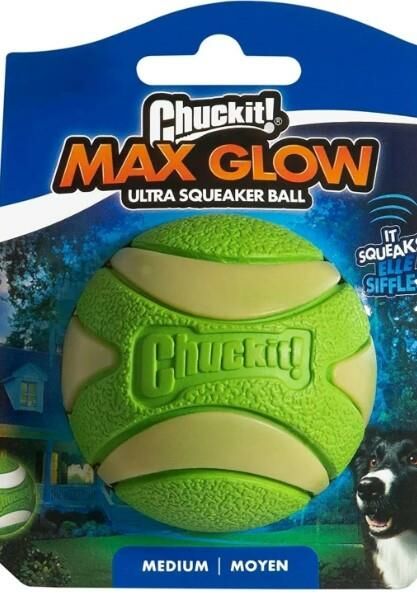 ChuckIt! Max Glow Ultra Squeaker Gece Parlayan Sesli Köpek Oyun Topu