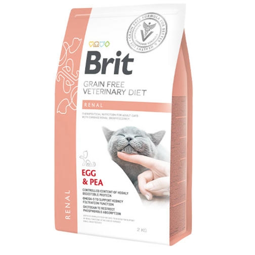 Brit Veterinary Diet RENAL Böbrek Yetmezliği olan Kediler için Tahılsız Kedi Maması 2KG