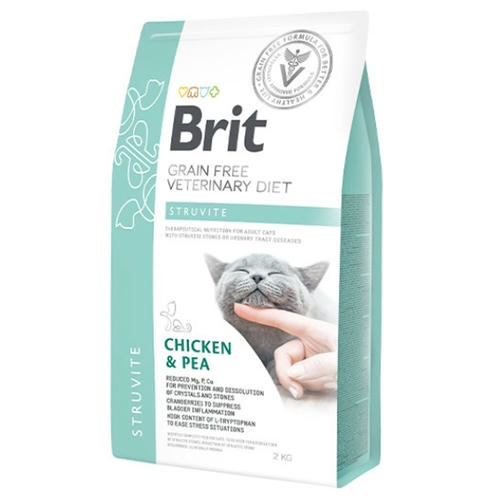 Brit Veterinary Diet STRUVITE Üriner Sağlığı Destekleyici Tahılsız Kedi Maması 2KG