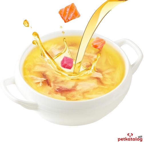 Wanpy سوپ ماهی سالمون و گربه تن بدون دانه 50gr