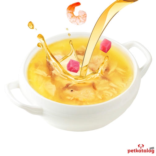 Wanpy سوپ گربه ماهی تن و میگو بدون دانه 50gr