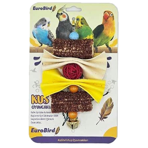 EuroBird 2 Koçan 2 Keçe 1 Top Zilli Kuş Oyuncağı