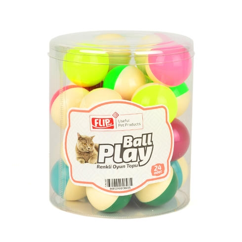 Flip Zilli Kedi Oyun Topu Karışık Renkli 1 Adet