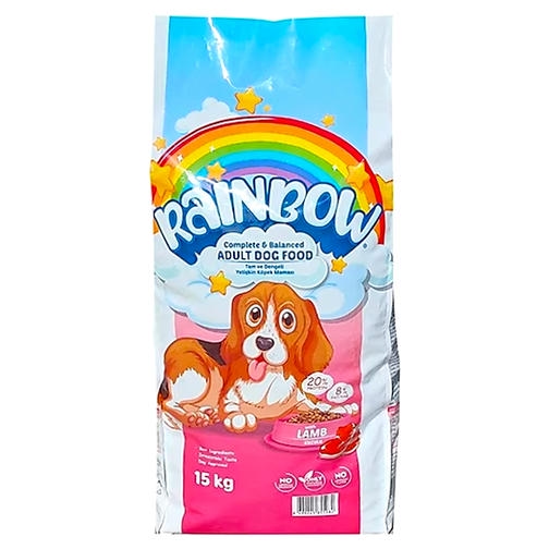 Rainbow 15 Kg غذای سگ بالغ نژاد متوسط و بزرگ با گوشت بره و برنج