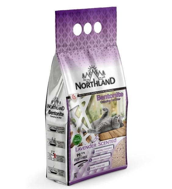 Northland Lavanta Kokulu Bentonit Süper Topaklanan Kedi Kumu 10 LT