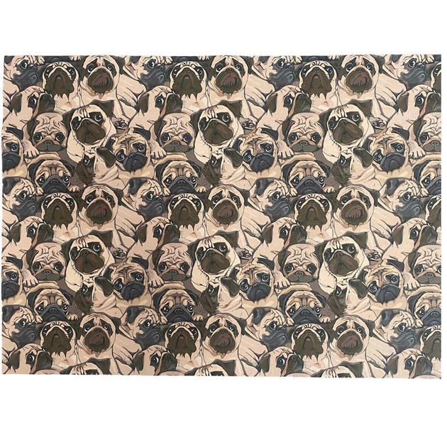 Asterion Evcil Hayvan Havlu-Mat Pug Desenli 50x70 cm