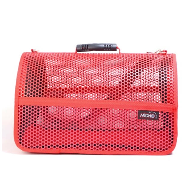 Migno Voyager کیف حمل سگ گربه مشبک قرمز (46x30x27 cm)