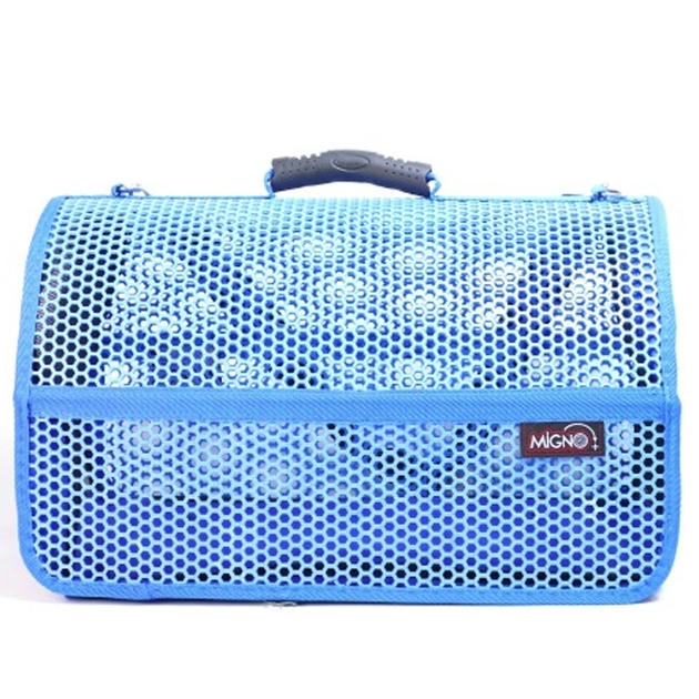 Migno Voyager Fileli Kedi Köpek Taşıma Çantası  Mavi (46x30x27 cm)