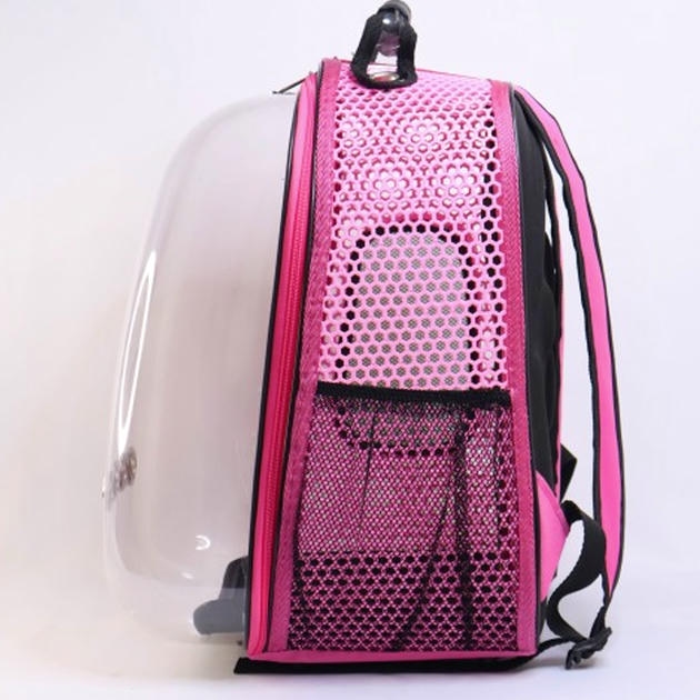 Migno Zenith Astronot Model Kedi Köpek Taşıma Çantası Pembe (42x34x34 cm)