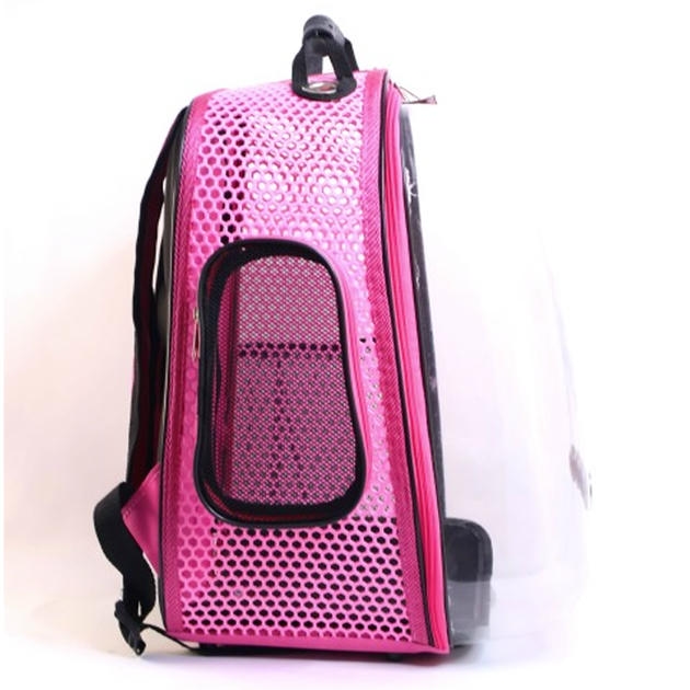 Migno Zenith Astronot Model Kedi Köpek Taşıma Çantası Pembe (42x34x34 cm)