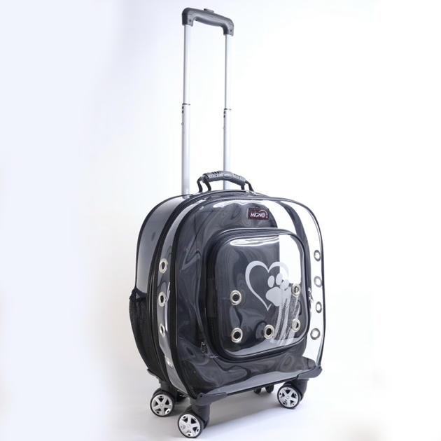 Migno Prestige نوع چمدان چرخدار گربه حمل و نقل مشکی 48x22x40 cm
