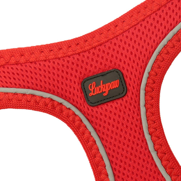 Luckypaw Air Mesh Harness دسته سگ قرمز (6-9kg) [Medium]