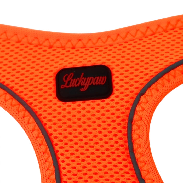 Luckypaw Air Mesh Harness نارنجی قلاده کتفی گربه و سگ (4-7kg) [Small]