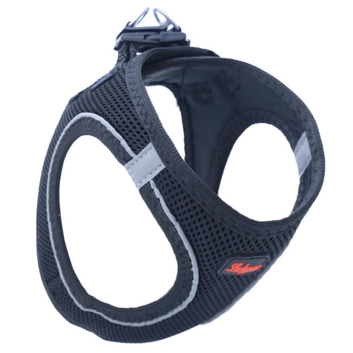 Luckypaw Air Mesh Harness Kedi-Köpek Göğüs Tasması Siyah (3-5kg) [XSmall]
