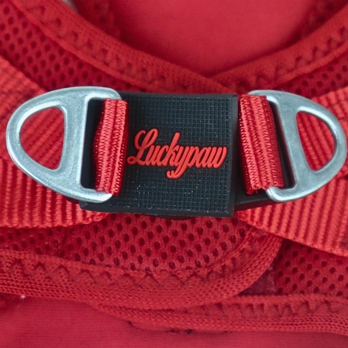 Luckypaw Air Mesh Harness قلاده کتفی گربه و سگ قرمز (3-5kg) [XSmall]
