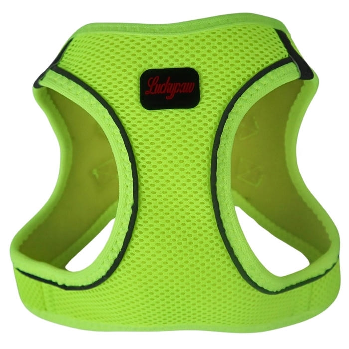 Luckypaw Air Mesh Harness قلاده کتفی گربه و سگ Neon سبز (2-4kg) [2XSmall]