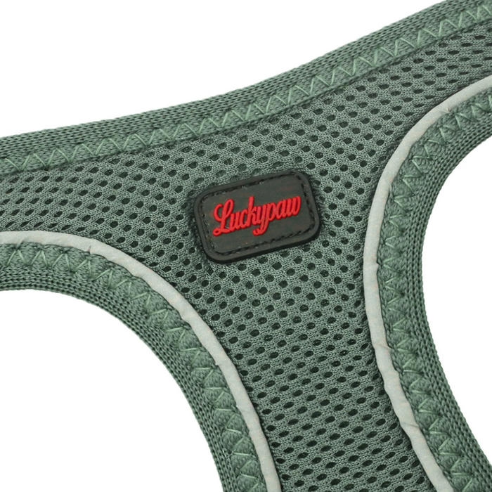 Luckypaw Air Mesh Harness بند گربه و سگ سبز تیره (2-4kg) [2XSmall]