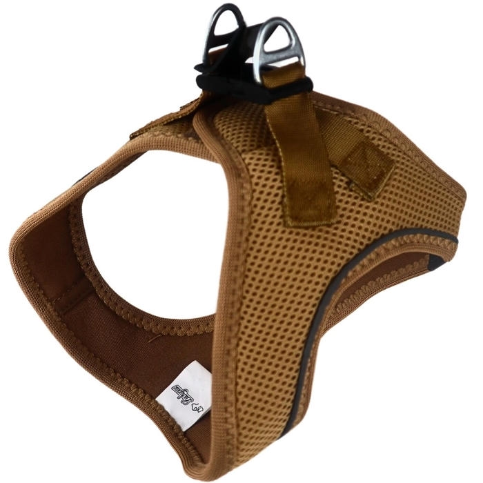 Luckypaw Air Mesh Harness قلاده کتفی گربه و سگ قهوه ای روشن (2-4kg) [2XSmall]