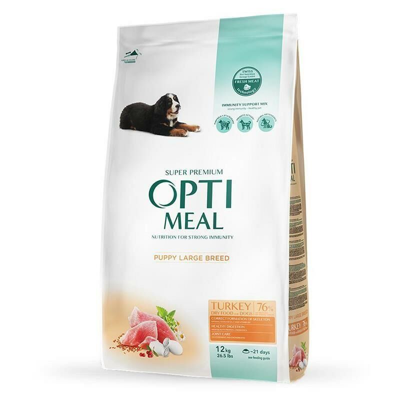 Optimeal Hindi Etli Büyük Irk Yavru Köpek Maması 12kg