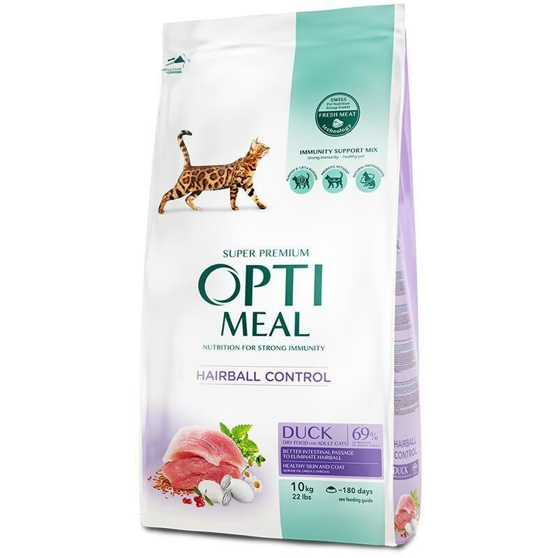 Optimeal Ördekli Hairball Control Yetişkin Kedi Maması 10 Kg