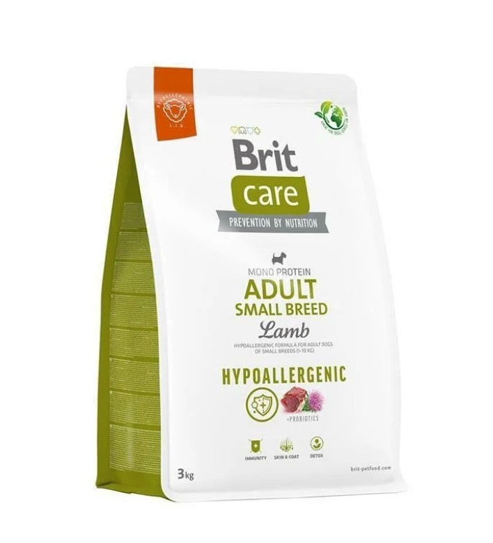 Brit Care Hypo-Allergenic Küçük Irk Kuzulu Yetişkin Köpek Maması 3KG