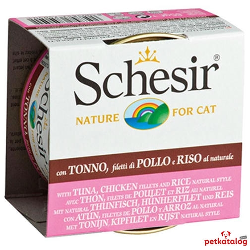 Schesir In Cooking Water - Ton Balıklı, Sığır Etli ve Pirinçli Yetişkin Kedi Konservesi 85gr