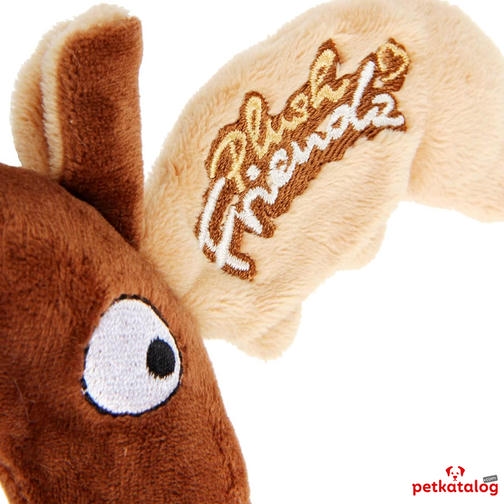 Gigwi Plush Friendz اسباب بازی سگ گوزن مخمل دار با صدای 11cm